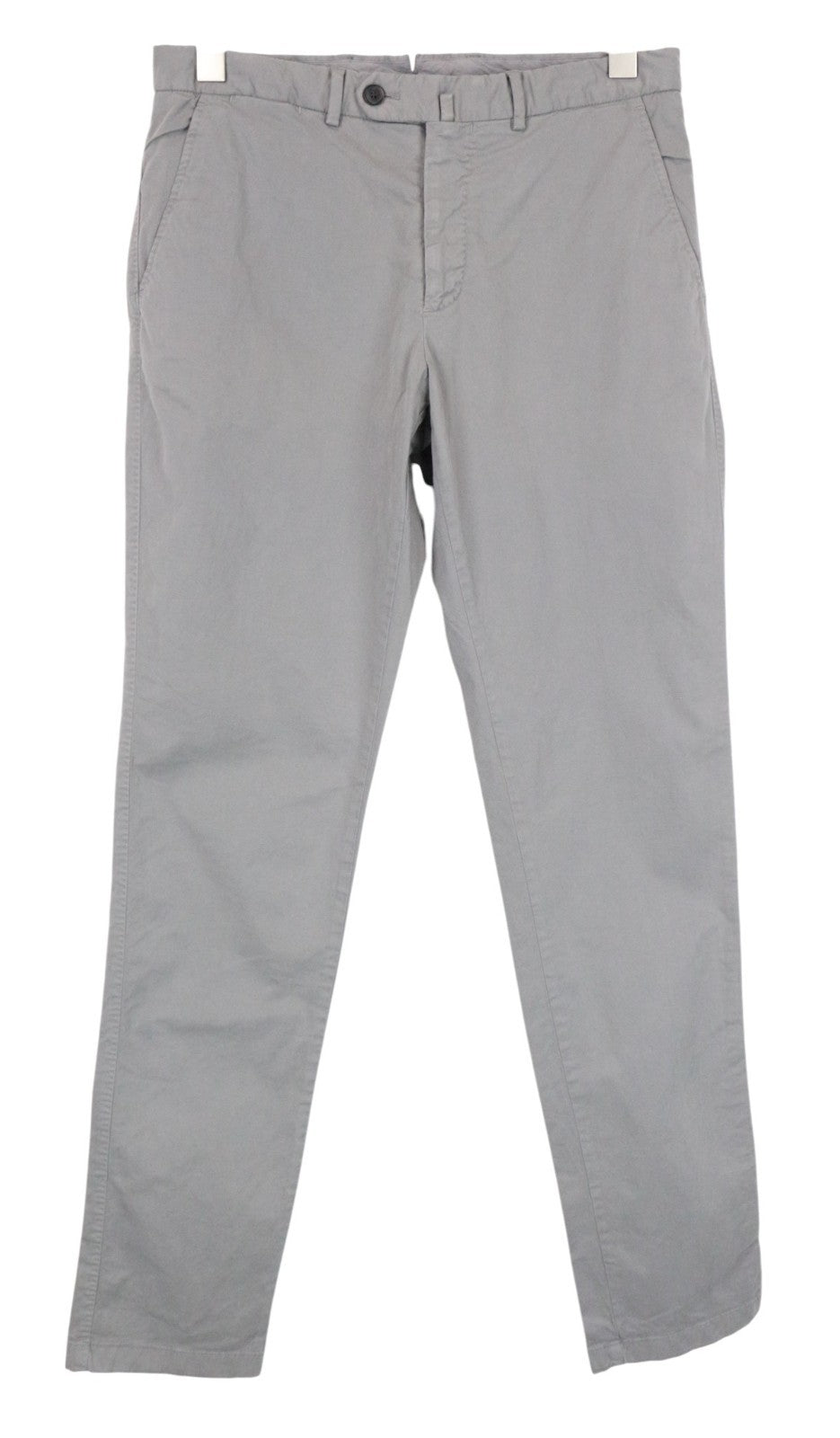 SUITSUPPLY Porto Novo Men Trousers UK30R Cotton Stretch Grey Pleated Front Chino