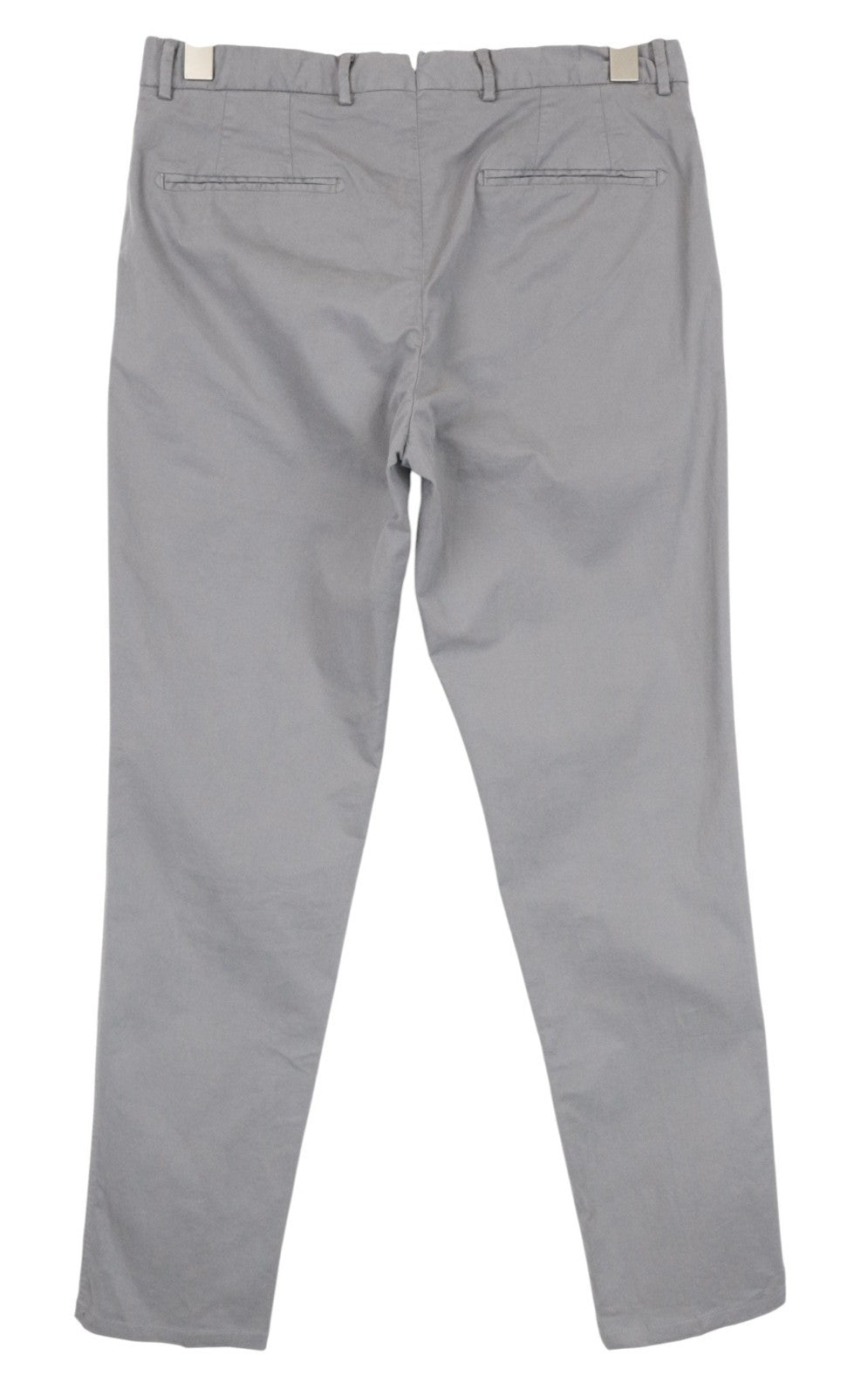 SUITSUPPLY Porto Novo Men Trousers UK30R Cotton Stretch Grey Pleated Chino