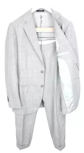 SUITSUPPLY Havana Patch Men Suit UK38R Grey Pure Wool Super 120's Slim 2 Piece