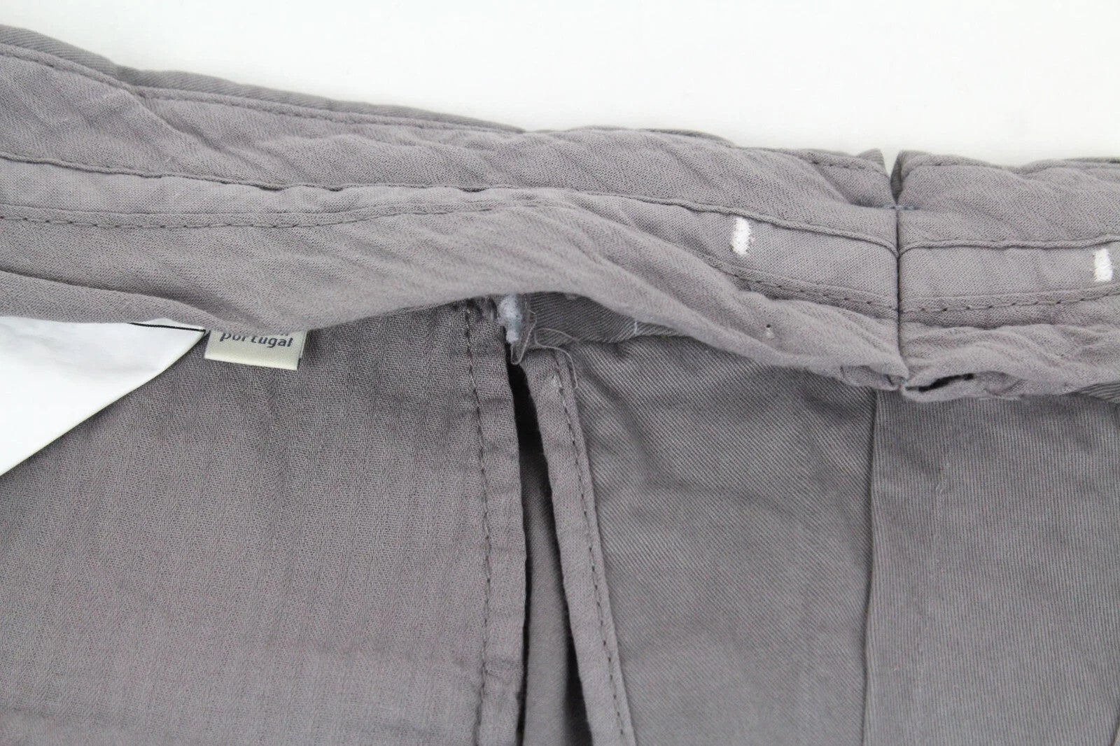 SUITSUPPLY Porto Novo Men Trousers UK42R Grey Cotton Stretch Pleat Casual Chino