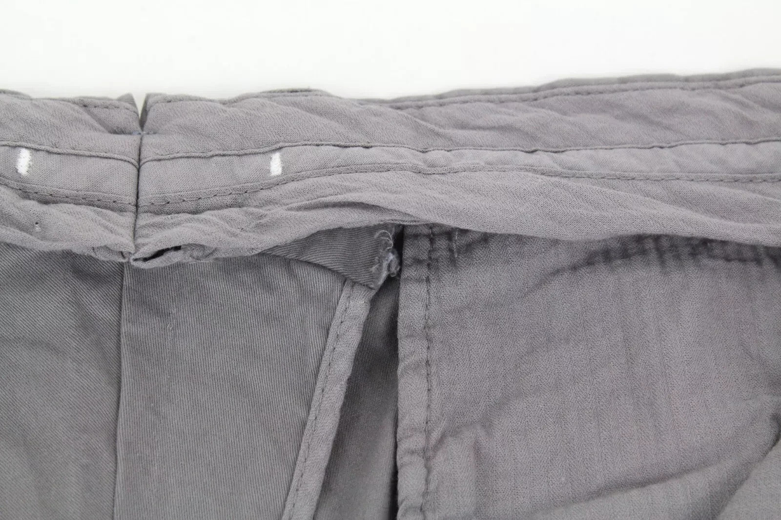 SUITSUPPLY Porto Novo Men Trousers UK42R Grey Cotton Stretch Pleat Casual Chino