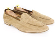 SUITSUPPLY Men Casual Shoes EU43 Brown Leather Suede Slip On Classic Loafers