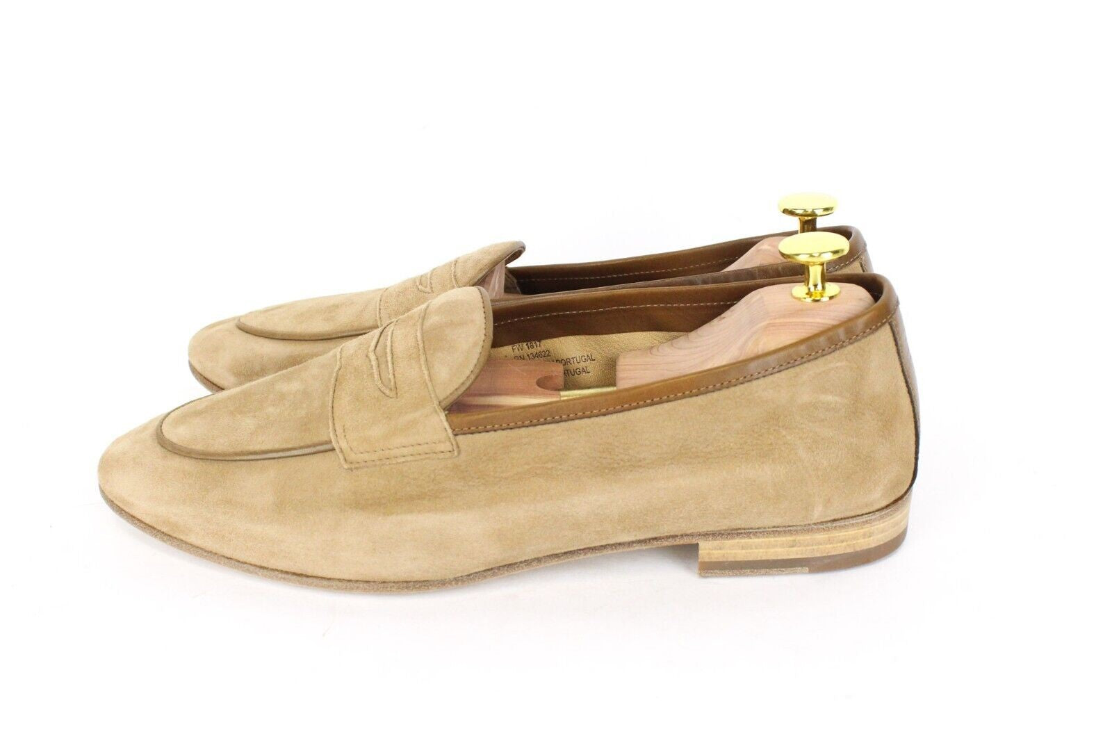 SUITSUPPLY Men Casual Shoes EU43 Brown Leather Suede Slip On Classic Loafers