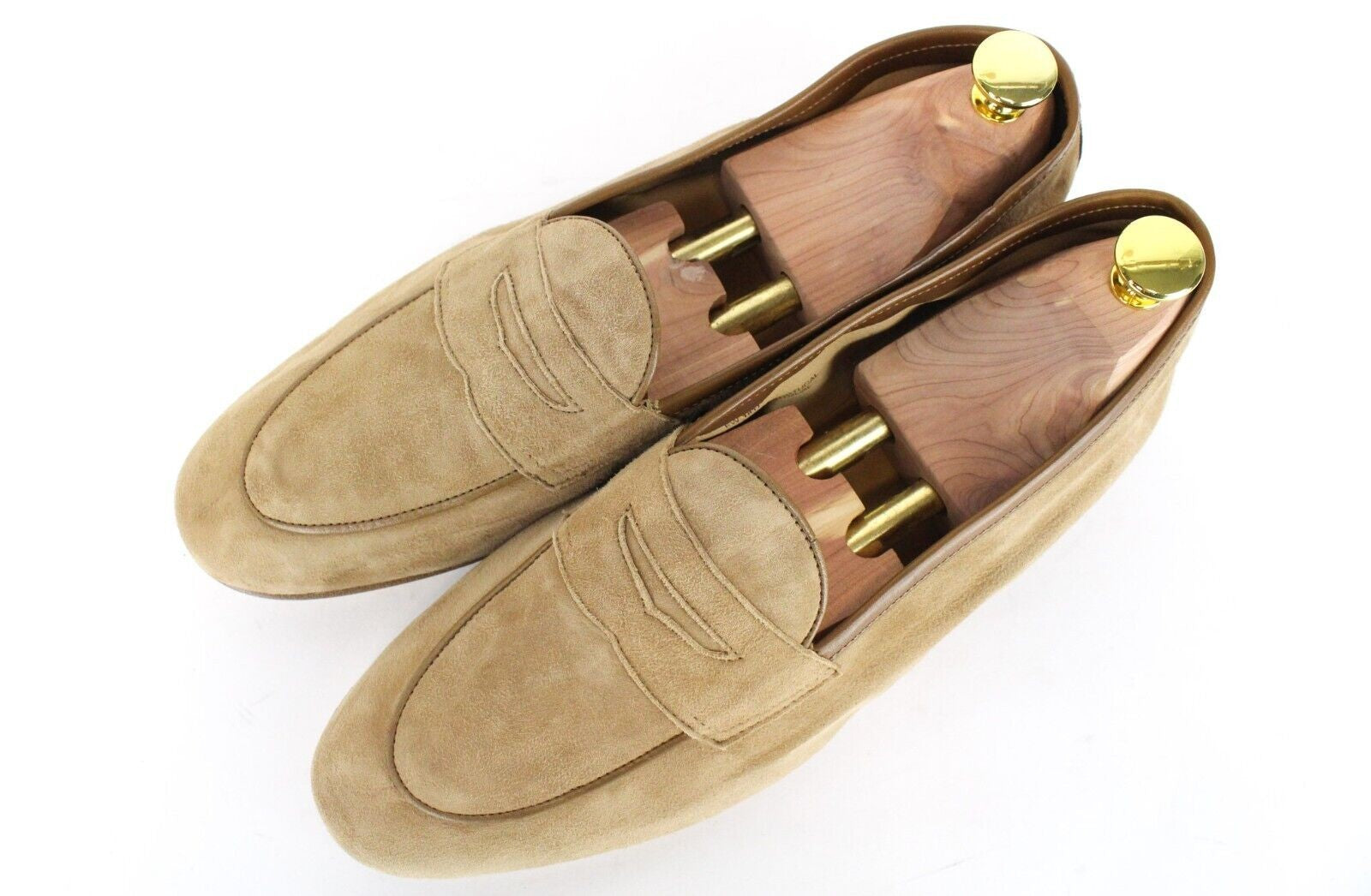SUITSUPPLY Men Casual Shoes EU43 Brown Leather Suede Slip On Classic Loafers
