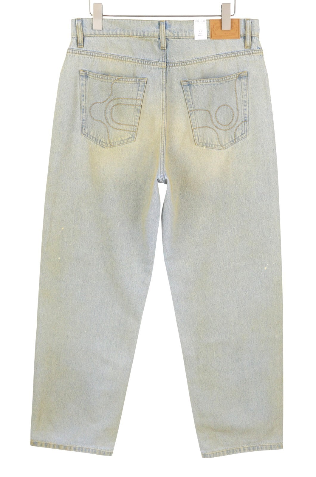 EYTYS Benz Bronze Baggy Fit Men Jeans W34/L34 Blue Aged Look Unisex RRP370