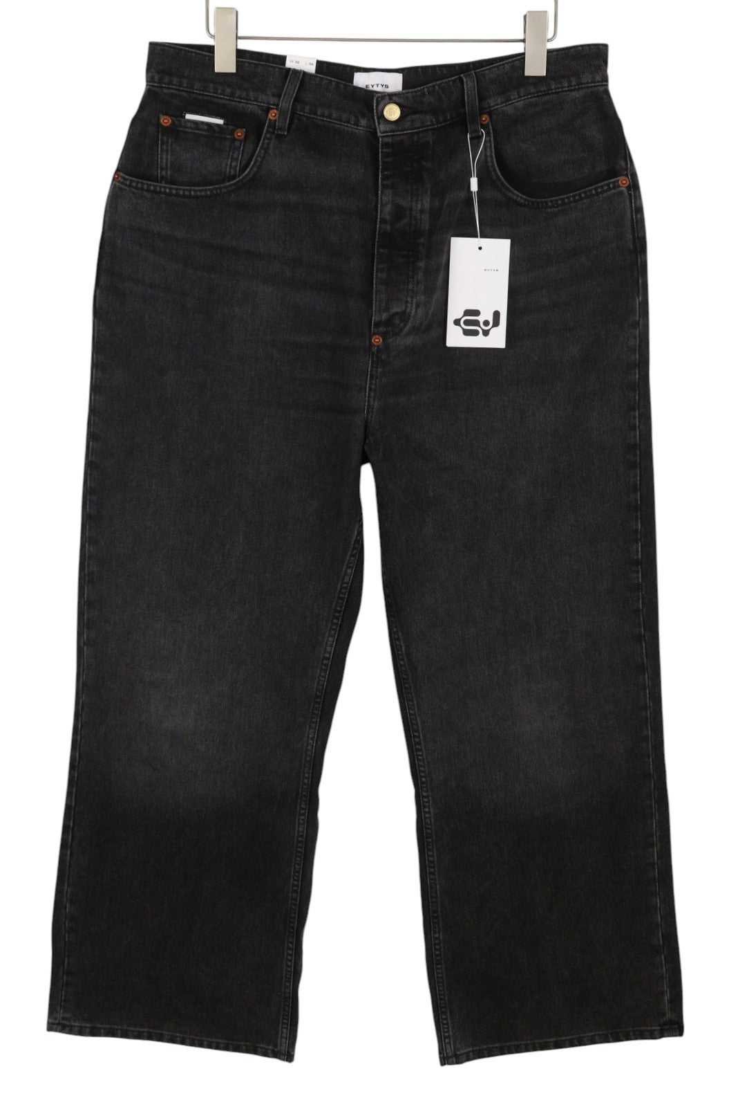 EYTYS Echo Sulphur Ultra Baggy Fit Men Jeans W32/L34 Black Unisex RRP370