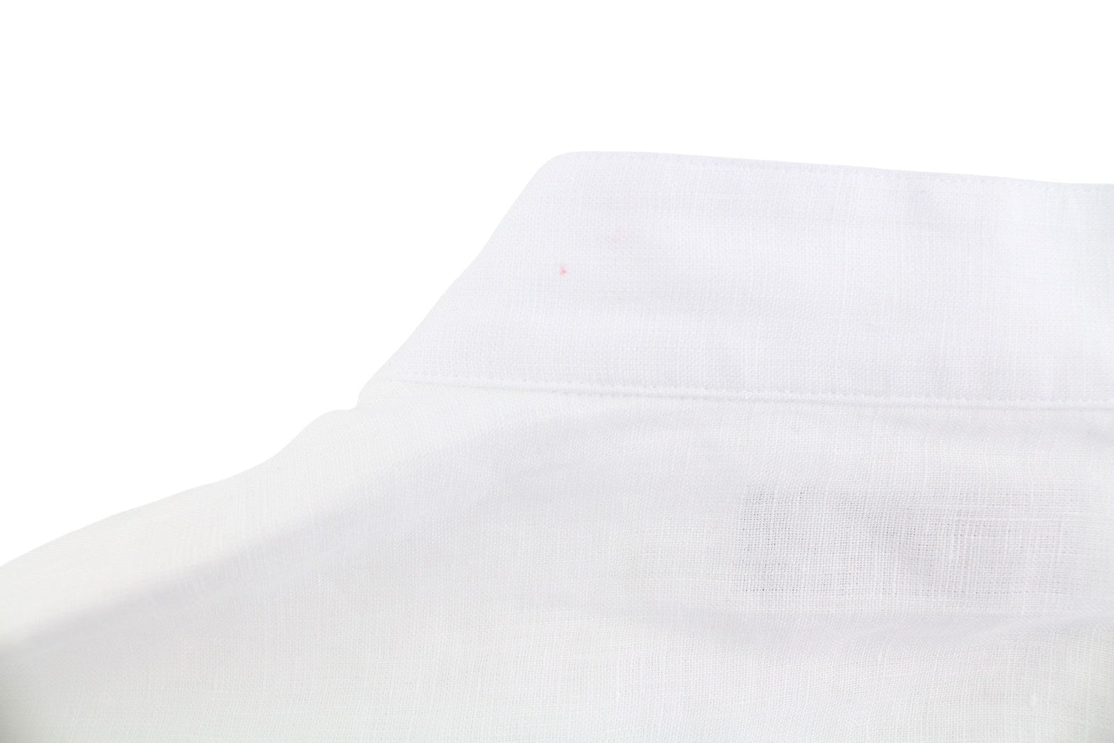 SEASE TN420 Fish Tail Men Shirt S White Linen Button-Up Patch Pocket RRP510