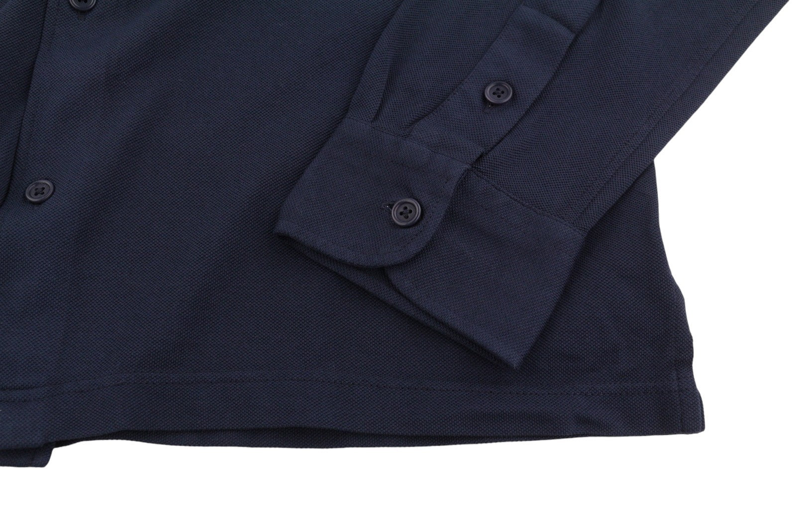 FILIPPO DE LAURENTIIS Men Shirt IT48 S Dark Blue Cotton Tricot Cutaway Neck