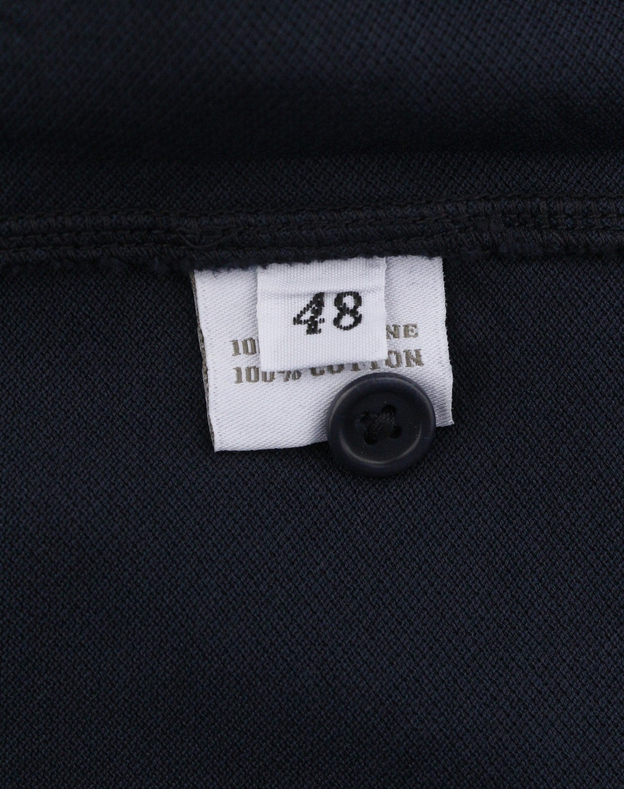 FILIPPO DE LAURENTIIS Men Shirt IT48 S Dark Blue Cotton Tricot Cutaway Neck