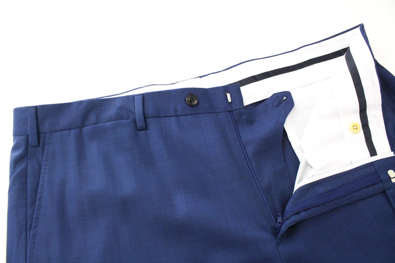 SUITSUPPLY La Spalla Men Suit UK46S Wool Blue Single-Breasted Formal 3 Piece