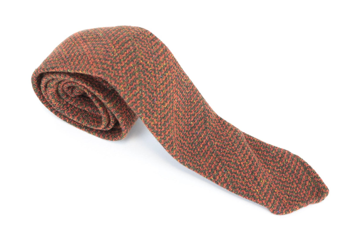 Orange Wool Tie