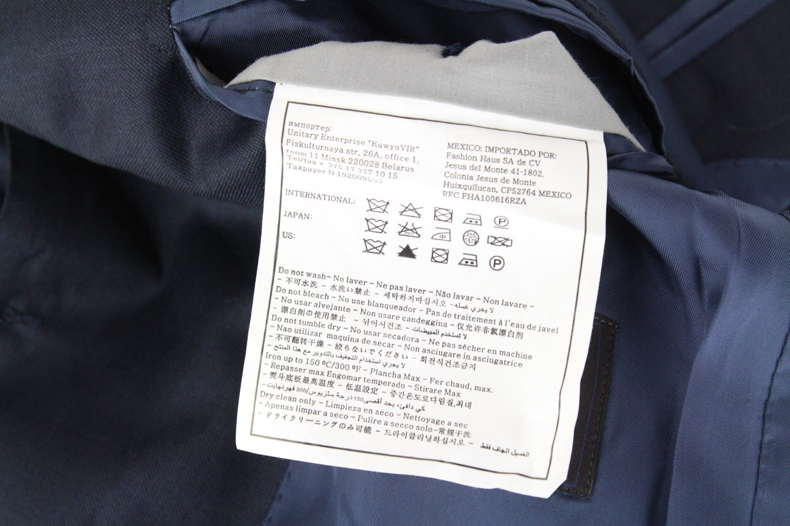 SUITSUPPLY Lazio Men Suit UK36R Slim Pure Wool Super 110's Navy Blue 2 Piece