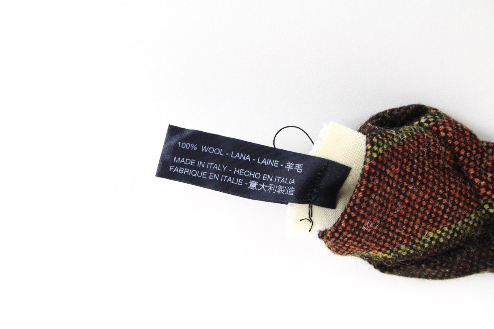 SUITSUPPLY Men Tie ~150 x 8 cm Brown Pure Wool Pointed-End Striped Classic
