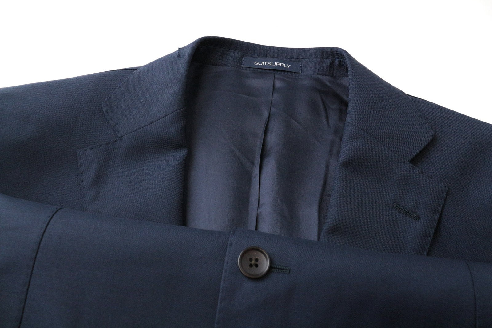 SUITSUPPLY Lazio Men Suit UK42R Pure Wool S110 2-Piece Blue Slim Cut Formal