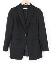 SUITSUPPLY Cameron Women Blazer UK8R S Black Slim Cut Wool Mohair Blend Notch