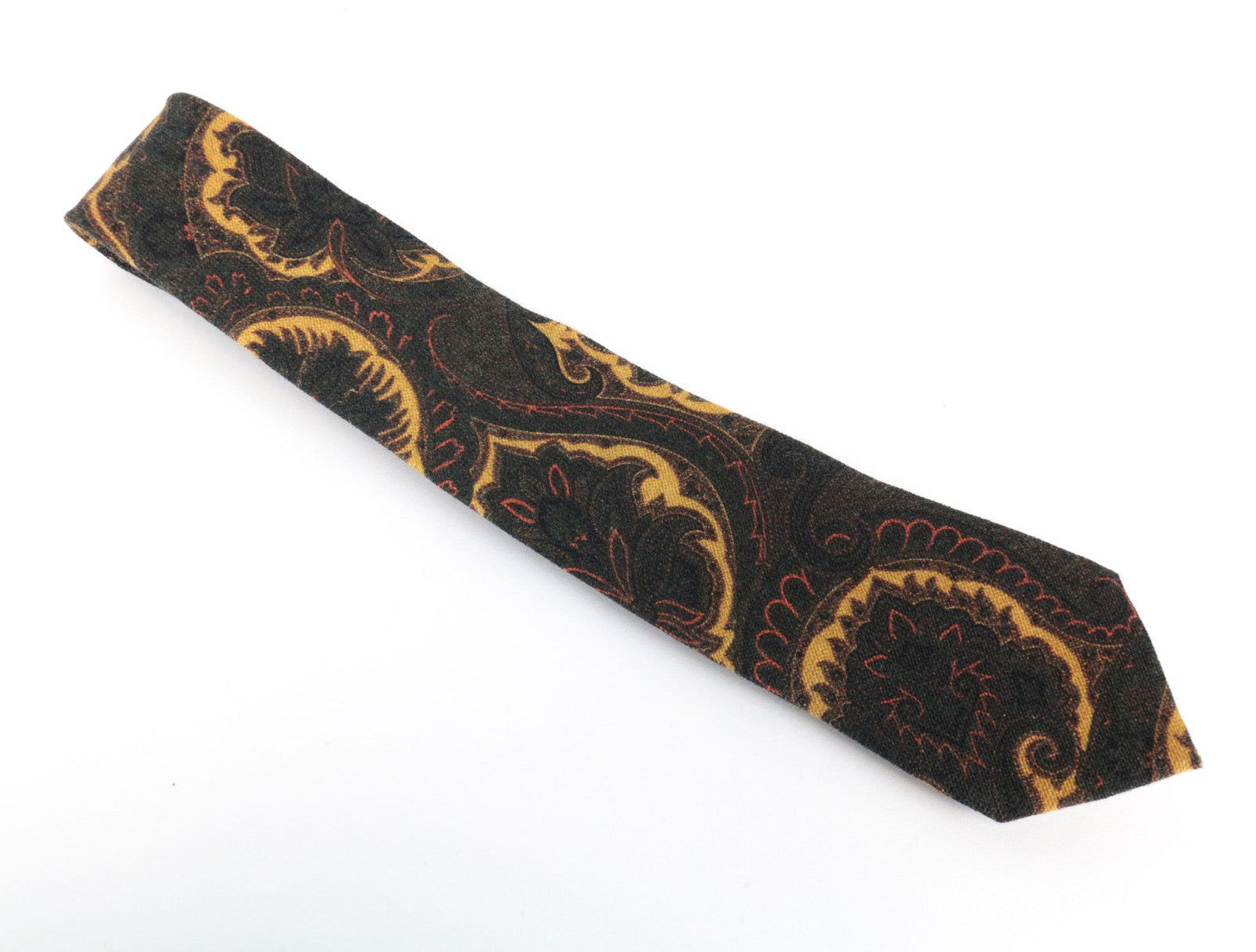 SUITSUPPLY Men Tie 147 x 8 cm Graphic Brown Melange Wool Pointed-End Formal
