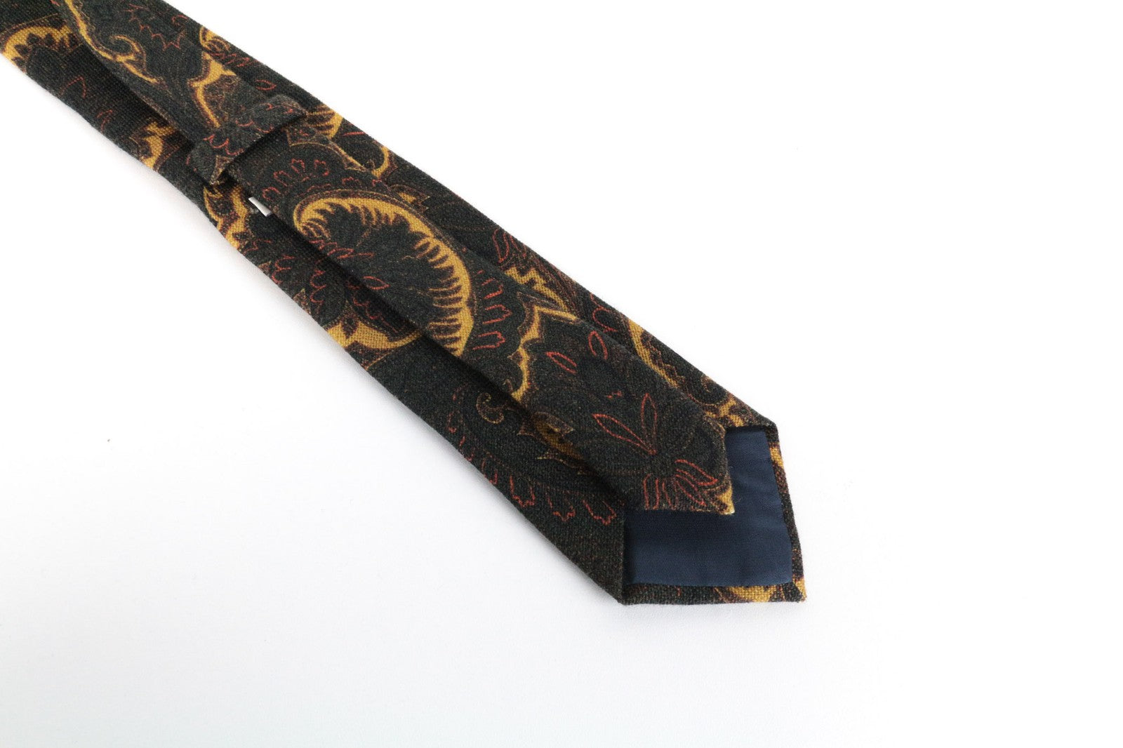 SUITSUPPLY Men Tie 147 x 8 cm Graphic Brown Melange Wool Pointed-End Formal