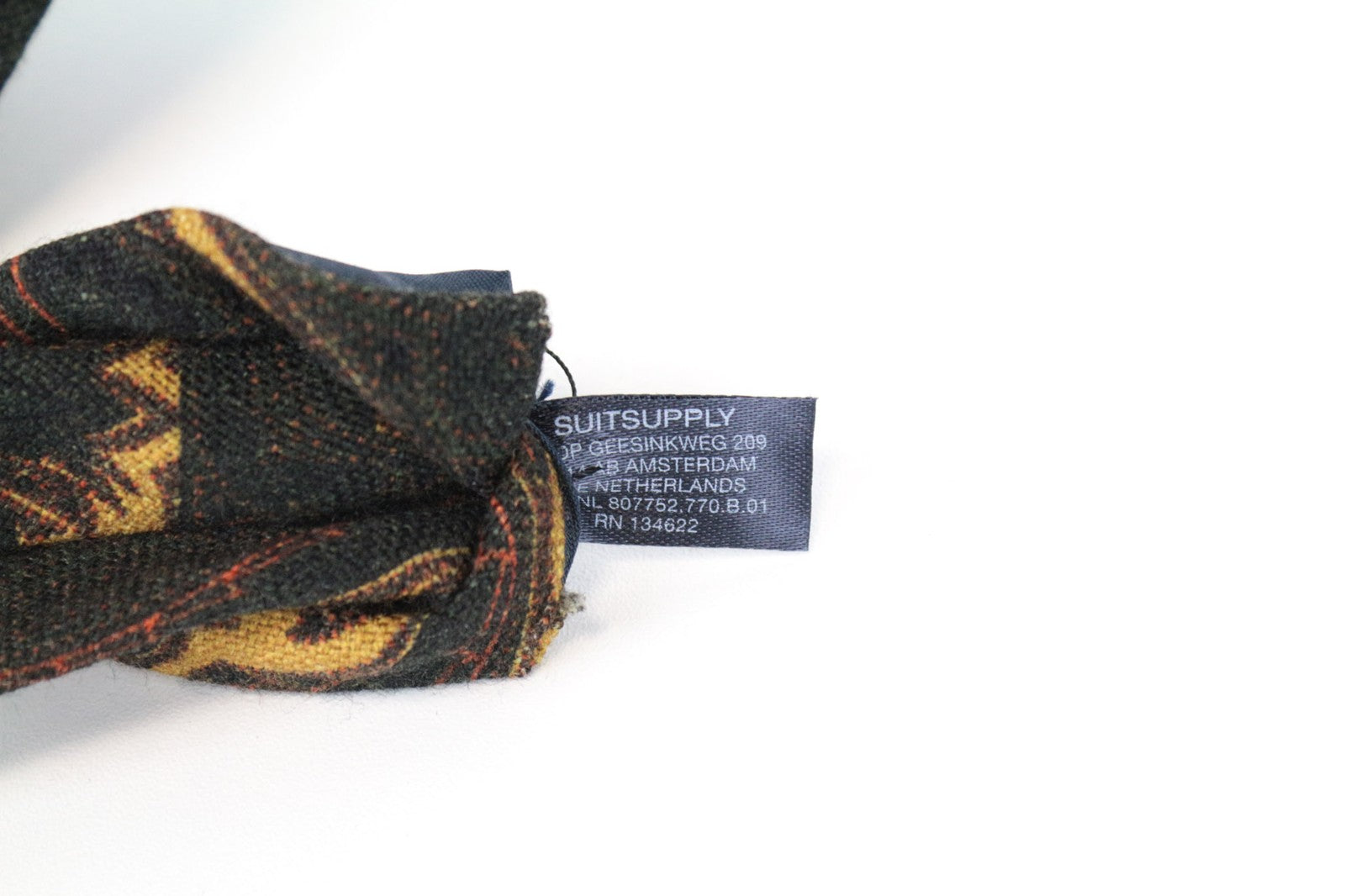 SUITSUPPLY Men Tie 147 x 8 cm Graphic Brown Melange Wool Pointed-End Formal