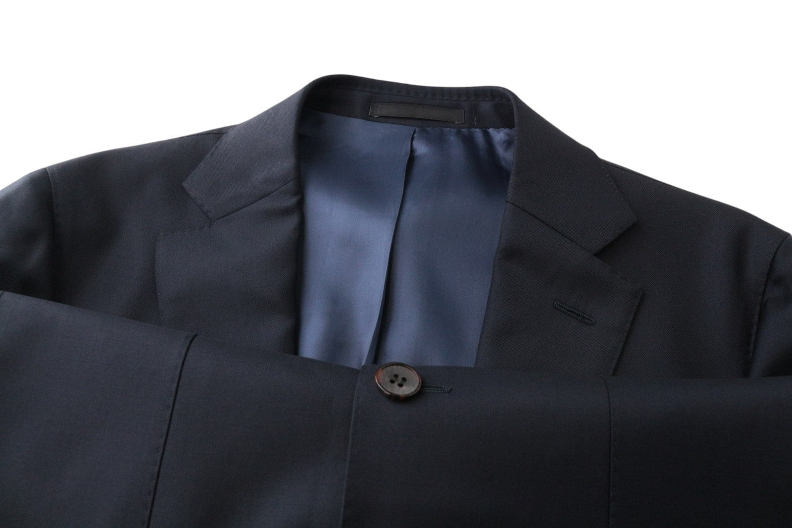 SUITSUPPLY Havana Men Suit UK36L Blueline Single-Breasted Blue Pure Wool 3 Piece