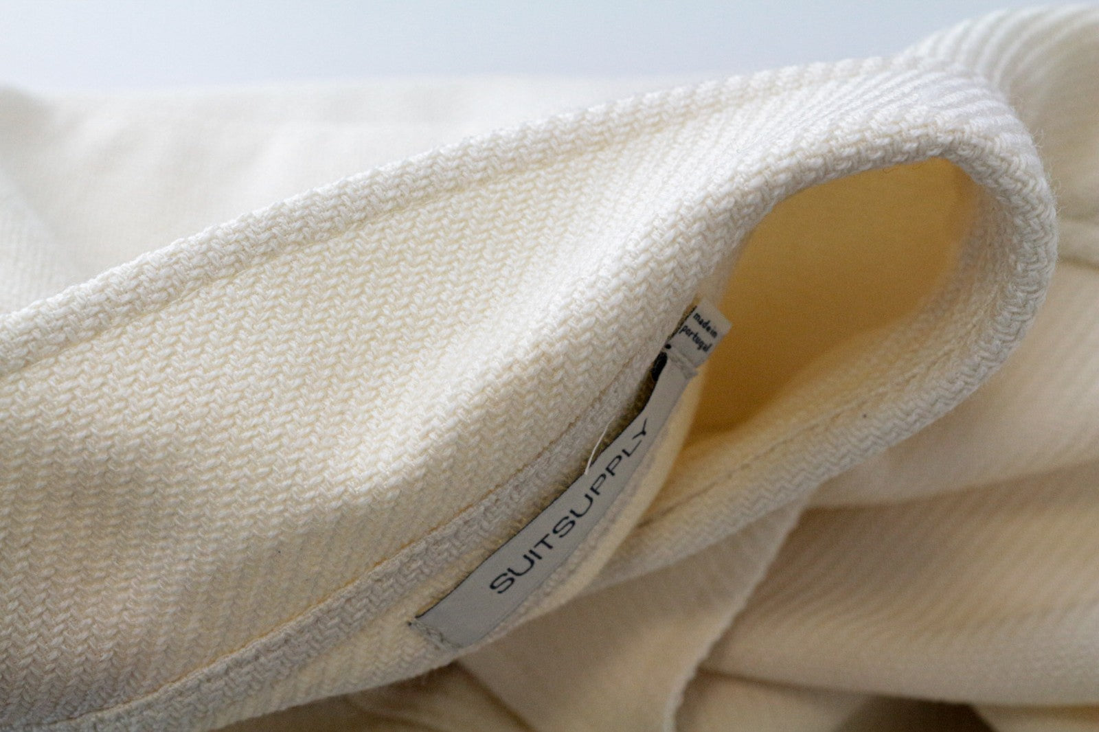 SUITSUPPLY William Men Jacket UK42R Lightweight Beige Wool Cotton Unlined