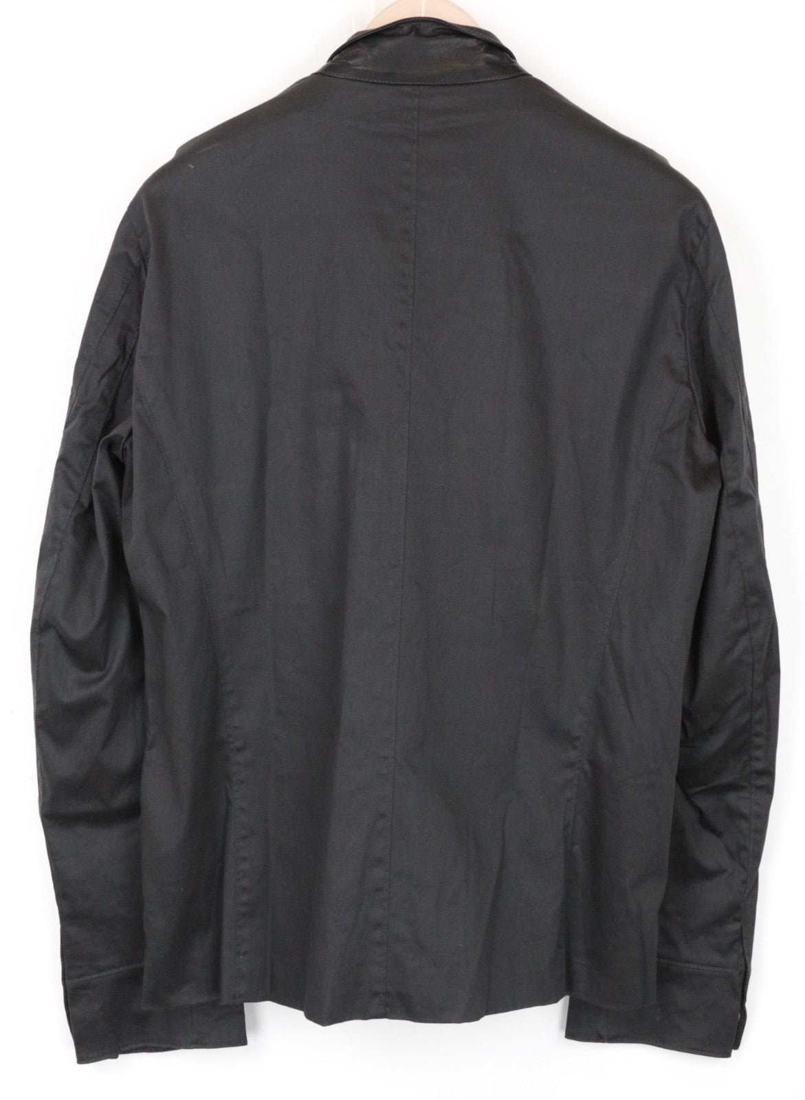 RICHMOND Men Jacket 48 M Black Cotton Stretch Single-Breasted Long Sleeved