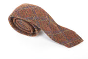 SUITSUPPLY Men Tie 150 x 8 cm Orange Brown Pointed-End Patterned Wool Silk Blend