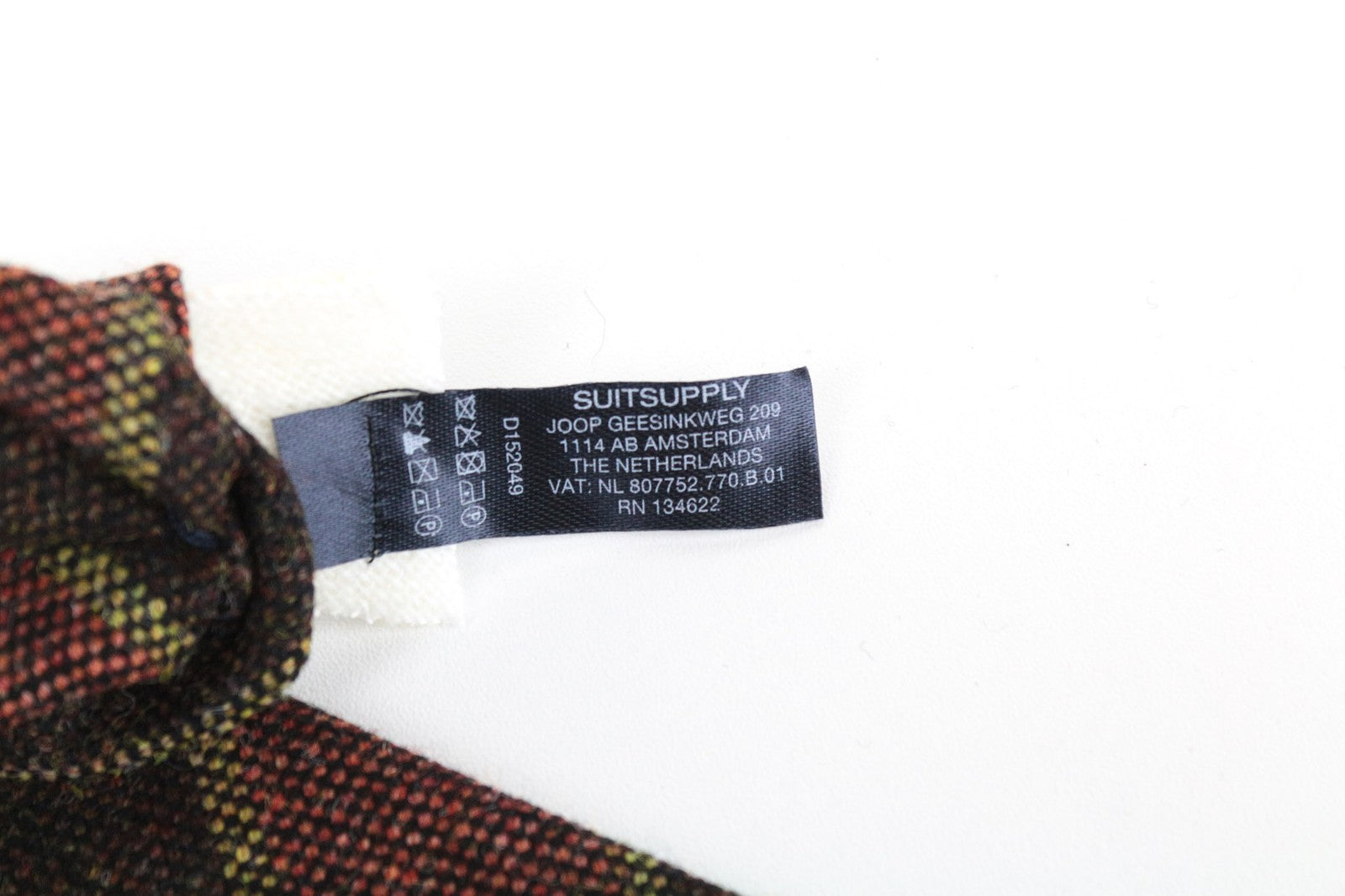 SUITSUPPLY Men Tie 150 x 8 cm Brown Pure Wool Striped Pointed-End Formal