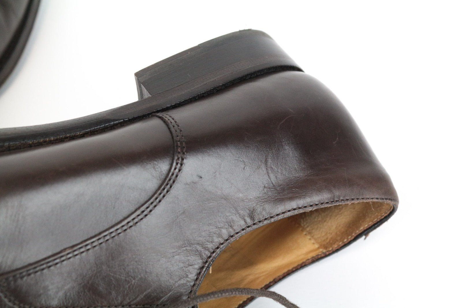 SUITSUPPLY Men Casual Shoes EU41.5 Brown Low-Top Genuine Leather Laced Classic