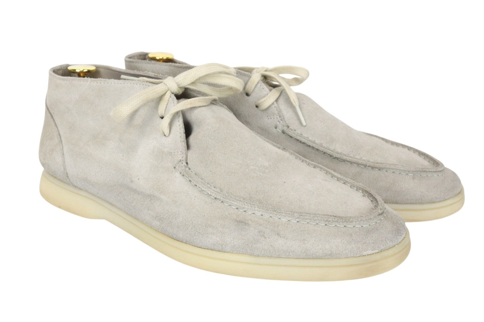 SUITSUPPLY Men Casual Shoes EU43 Grey Laced High-Top Laced Suede UK9