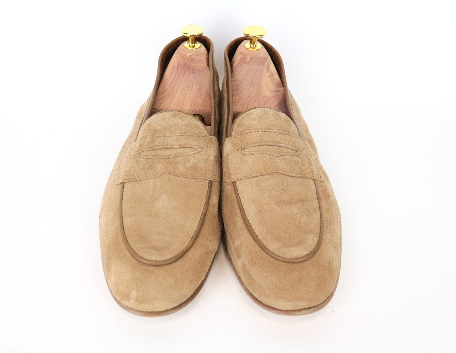 SUITSUPPLY Men Casual Shoes EU43 Brown Suede Slip On Low-Top Loafers UK9