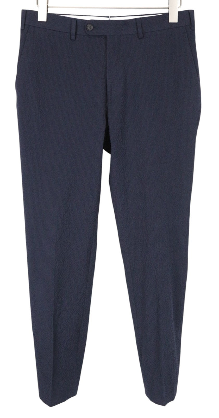 SUITSUPPLY Havana Patch Men Suit UK38R Navy 2-Piece Slim Cotton Stretch Formal