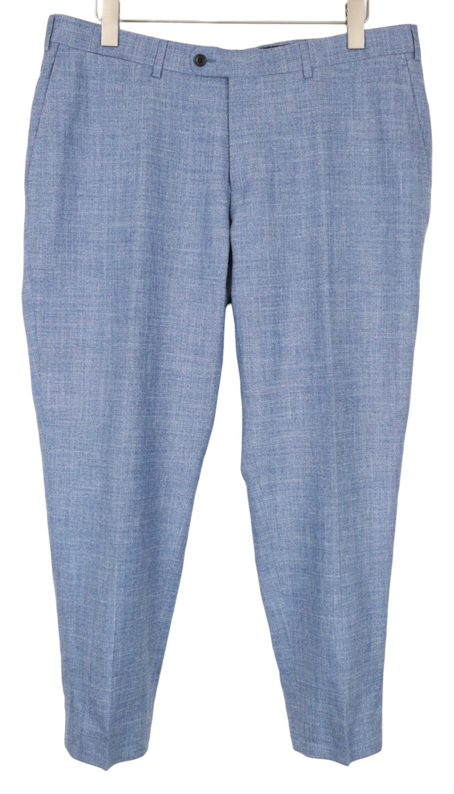 SUITSUPPLY La Spalla Men Suit UK40S Blue 3-Piece Slim Melange Wool Silk Linen