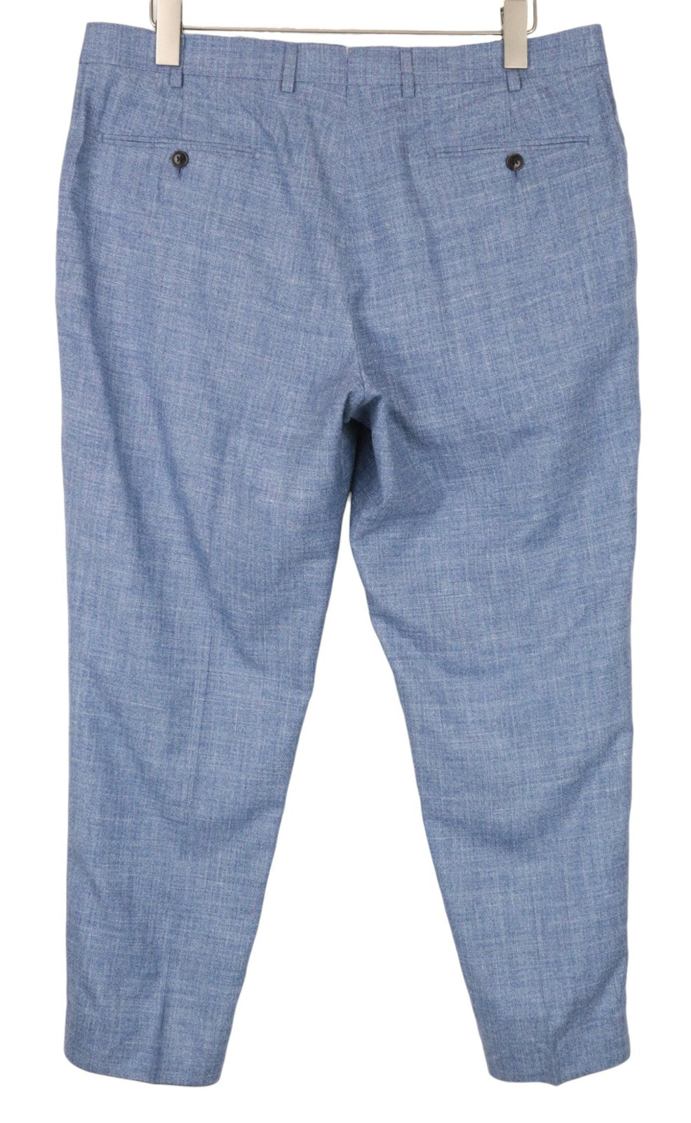 SUITSUPPLY La Spalla Men Suit UK40S Blue 3-Piece Slim Melange Wool Silk Linen