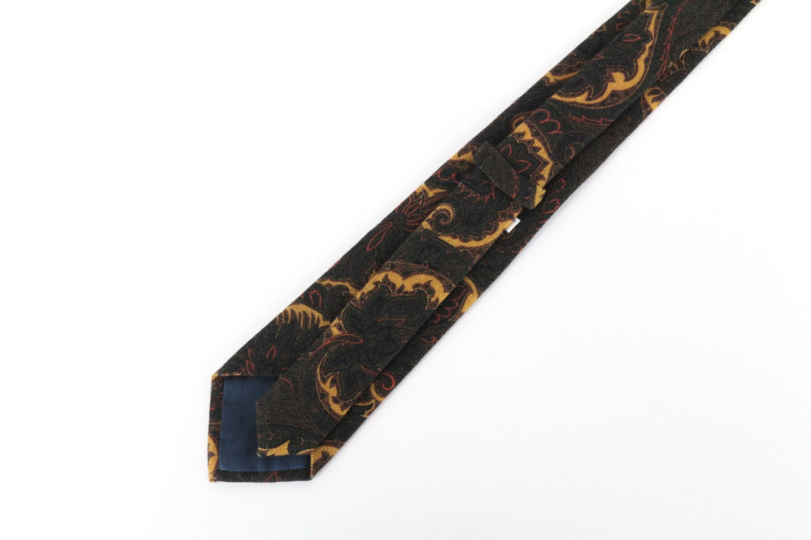 SUITSUPPLY Men Tie 150 x 8 cm Green Pointed-End Pure Wool Patterned Formal