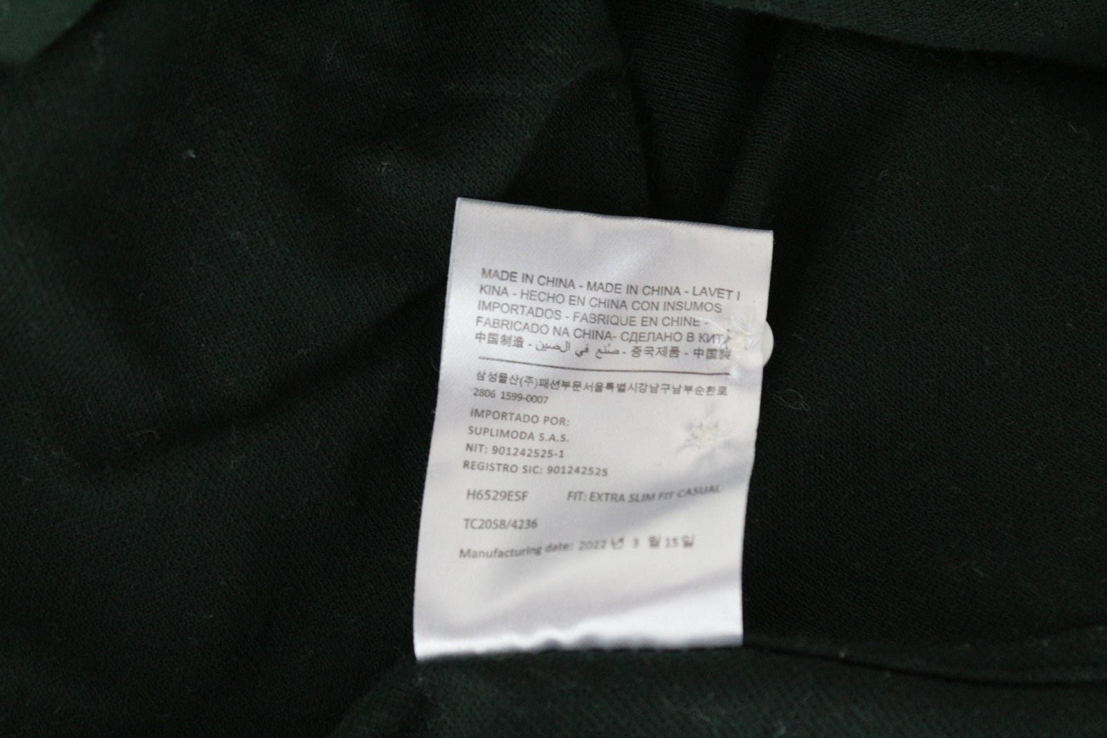 SUITSUPPLY Men T-Shirt 37/38/ 14 1/2/15 Green Extra Slim Pure Cotton Long Sleeve