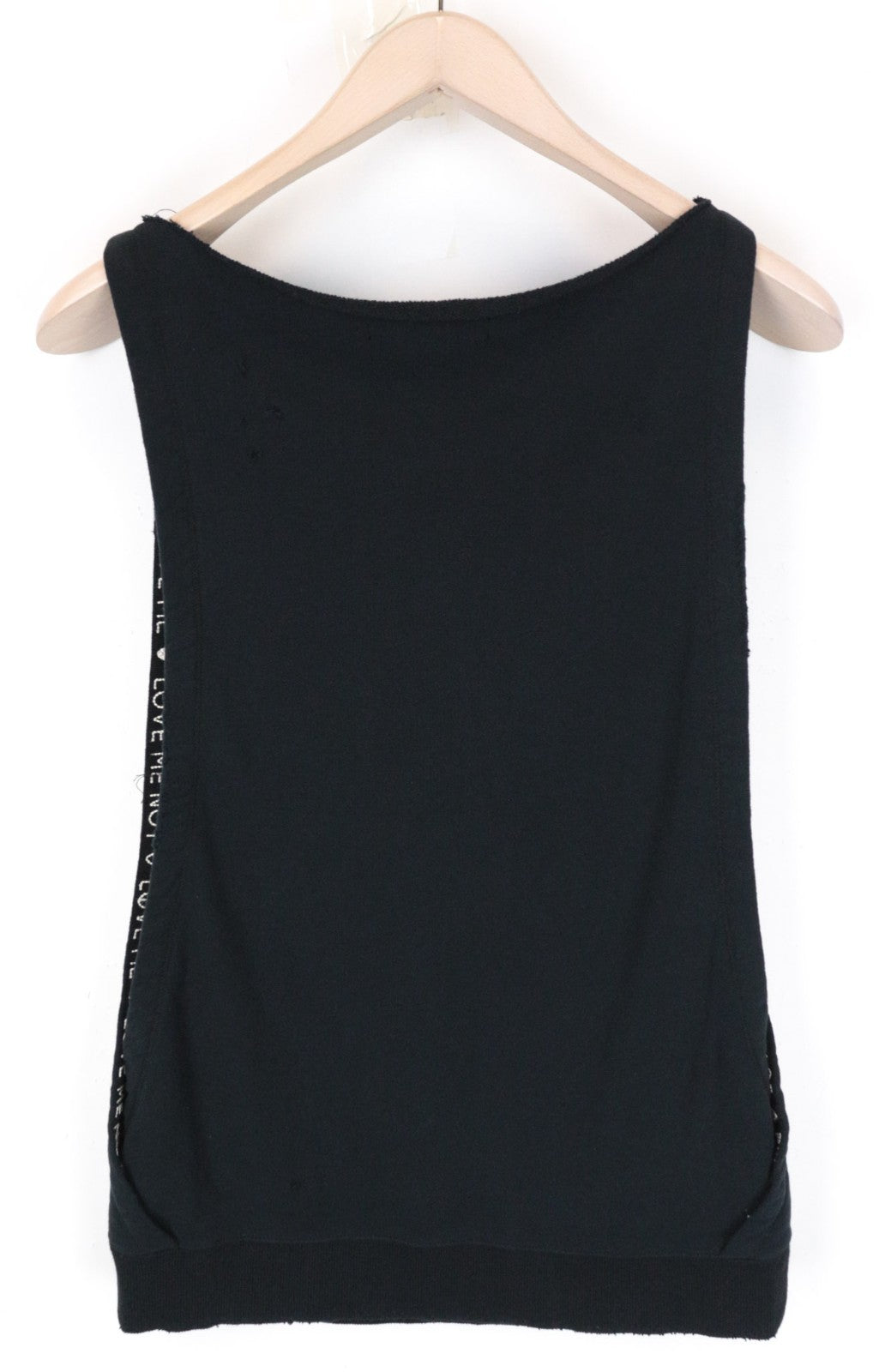 SCOTCH & SODA Ams Blauw Women T-Shirt S Black Pure Cotton Sleeveless Tank Top