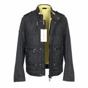 RICHMOND Men Jacket 48 M Black Lightweight Long Sleeved Zipped Lined Casual