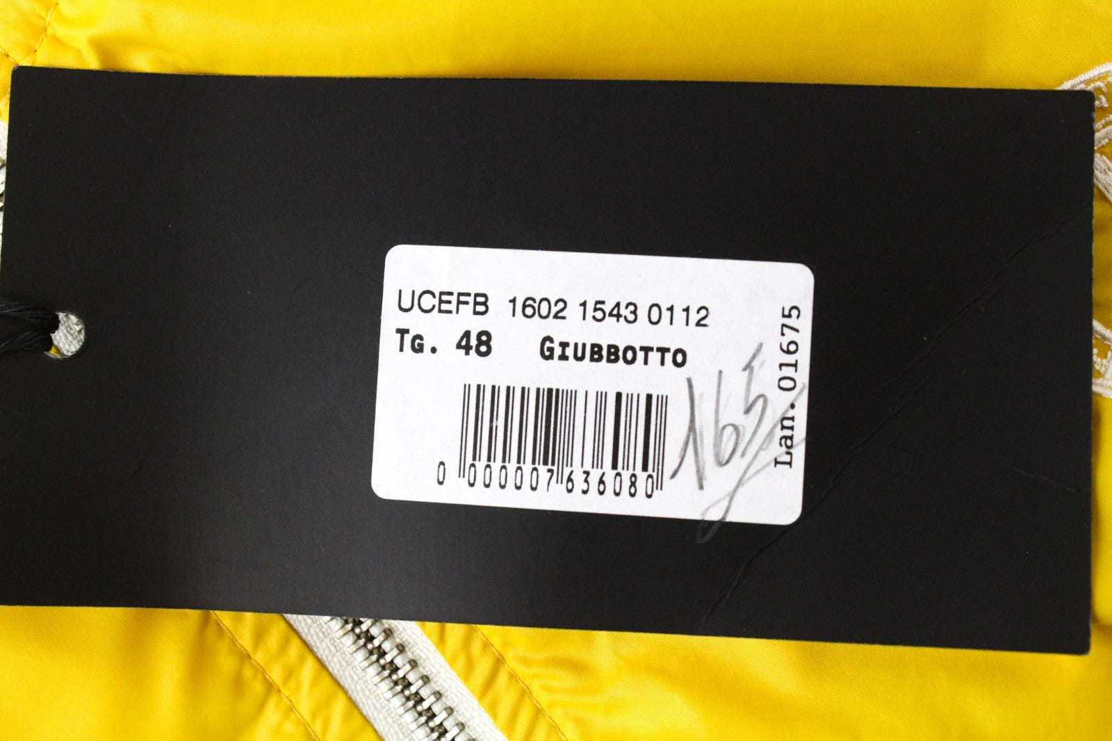 RICHMOND Men Jacket 48 M Yellow Single-Breasted Zipped Lightweight Casual