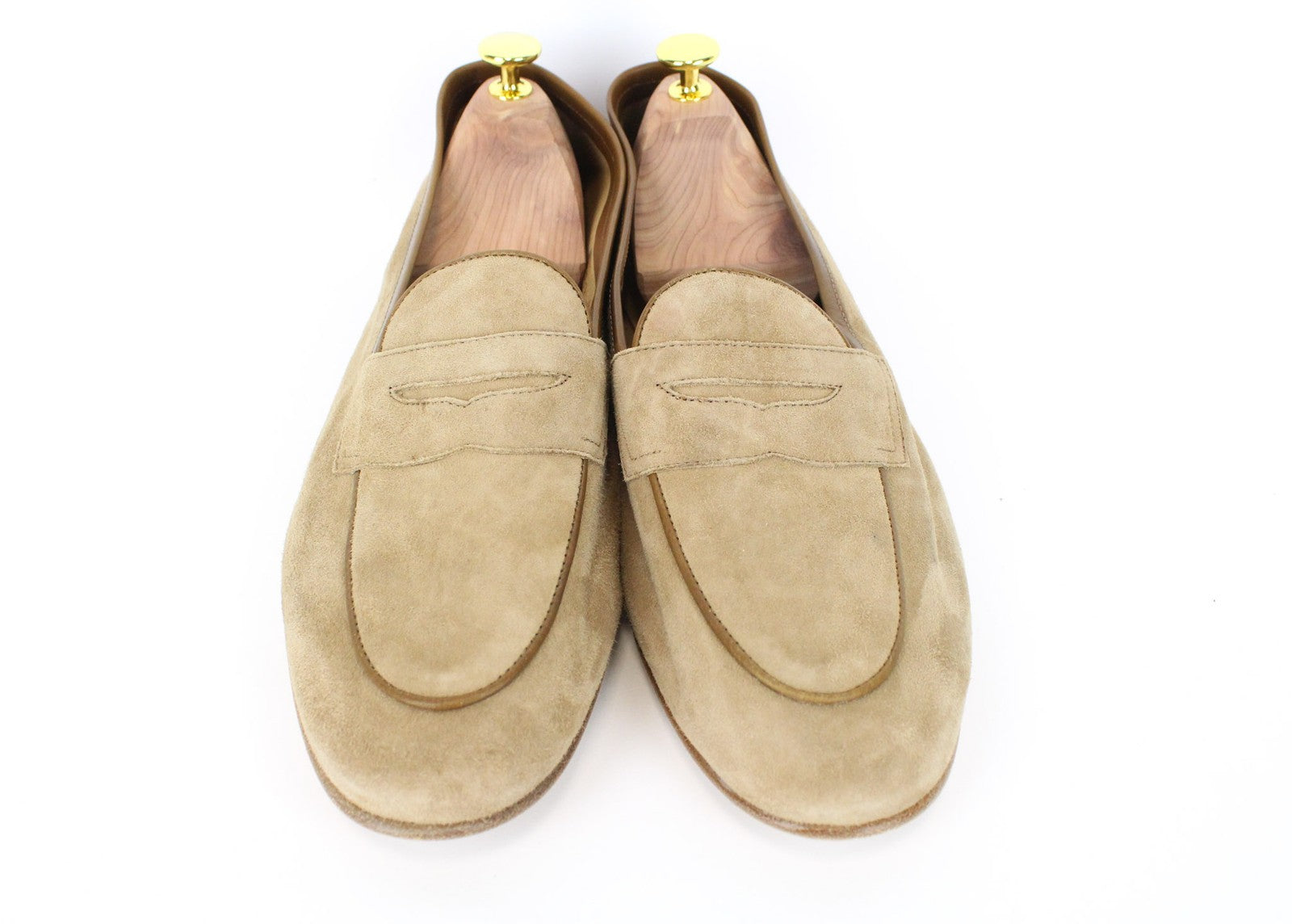 SUITSUPPLY Men Casual Shoes EU44 Light Brown Slip On Suede Classic Loafers