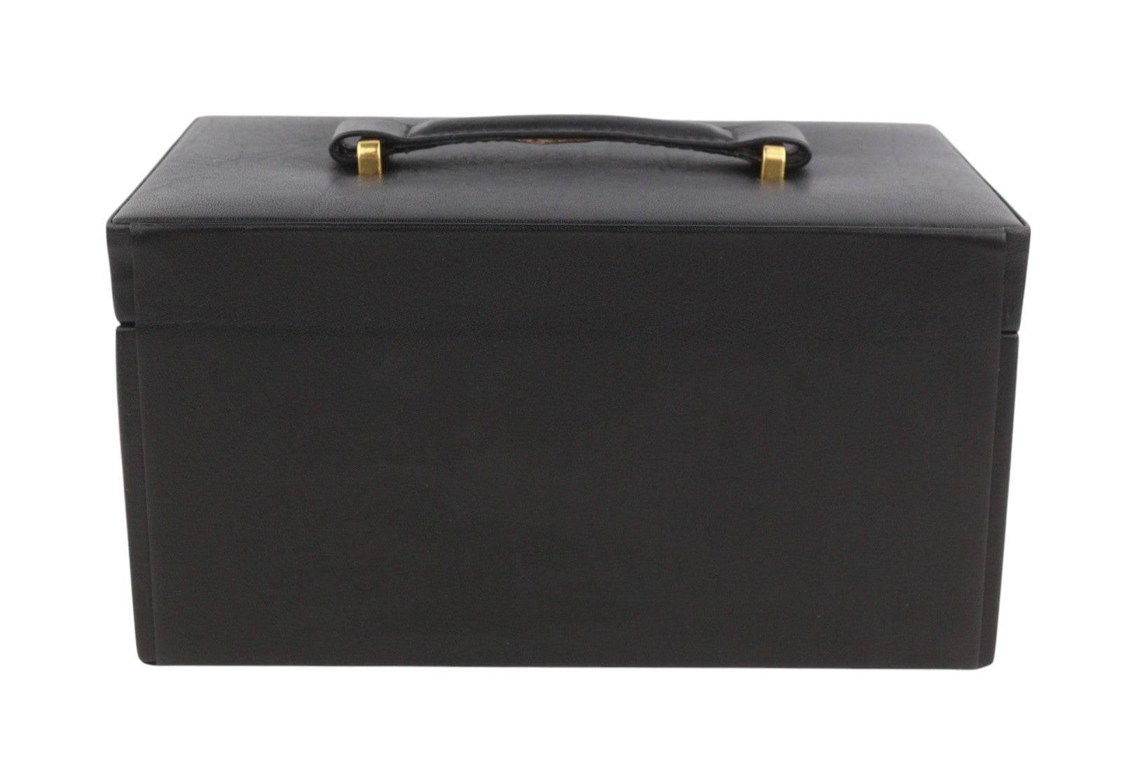 TIME RESISTANCE Beloved Women Jewelry Box Black Vachetta Leather Key Lock RRP200