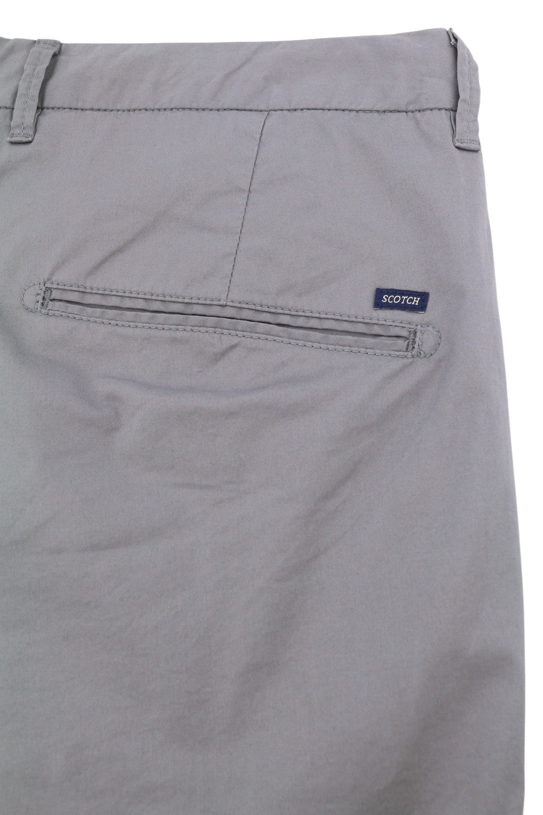 SCOTCH & SODA Men Shorts W32 Grey Zip Fly 5-Pocket Chino