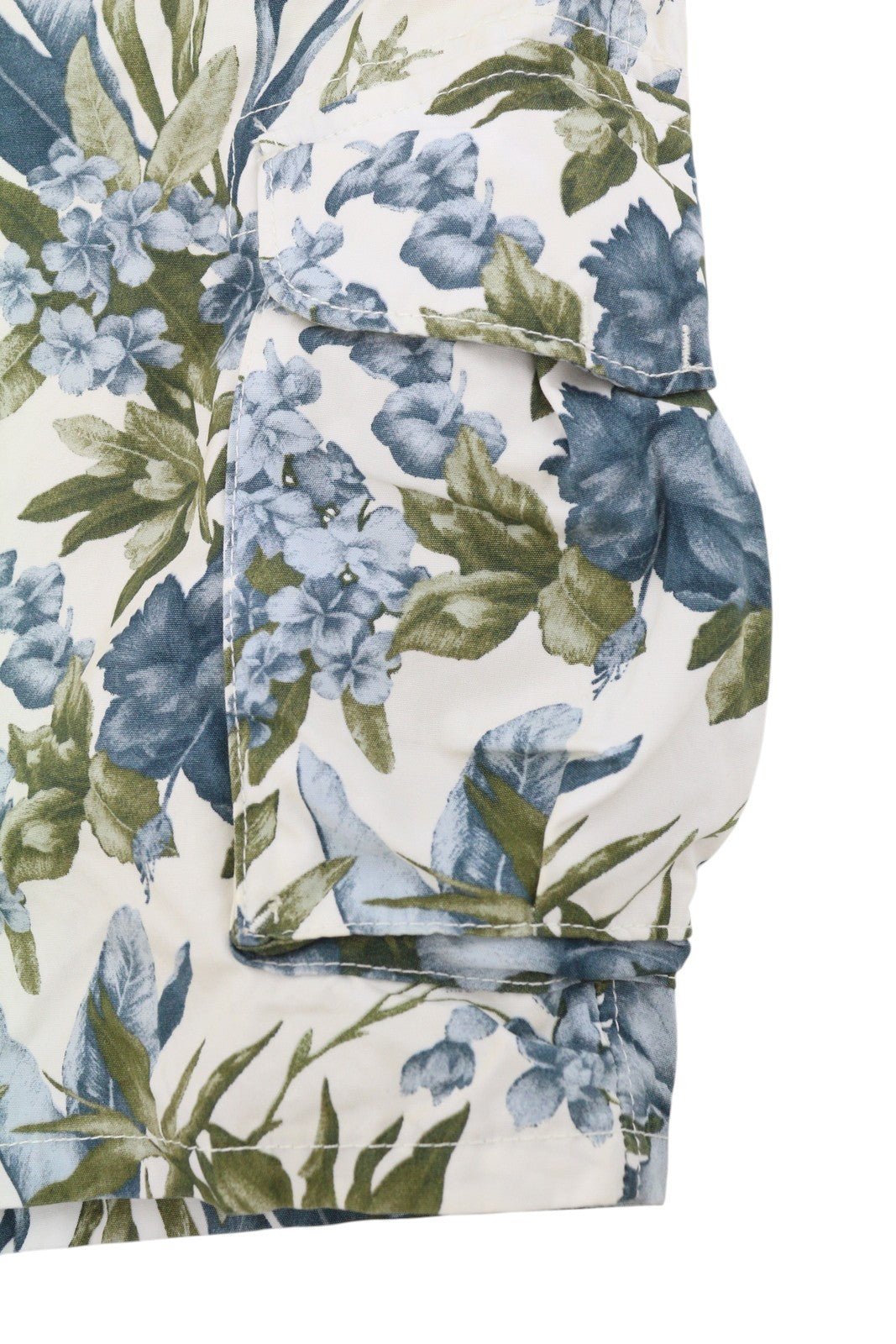 SCOTCH & SODA Men Shorts W31 Blue Floral Print Zip Fly 5-Pocket Cargo