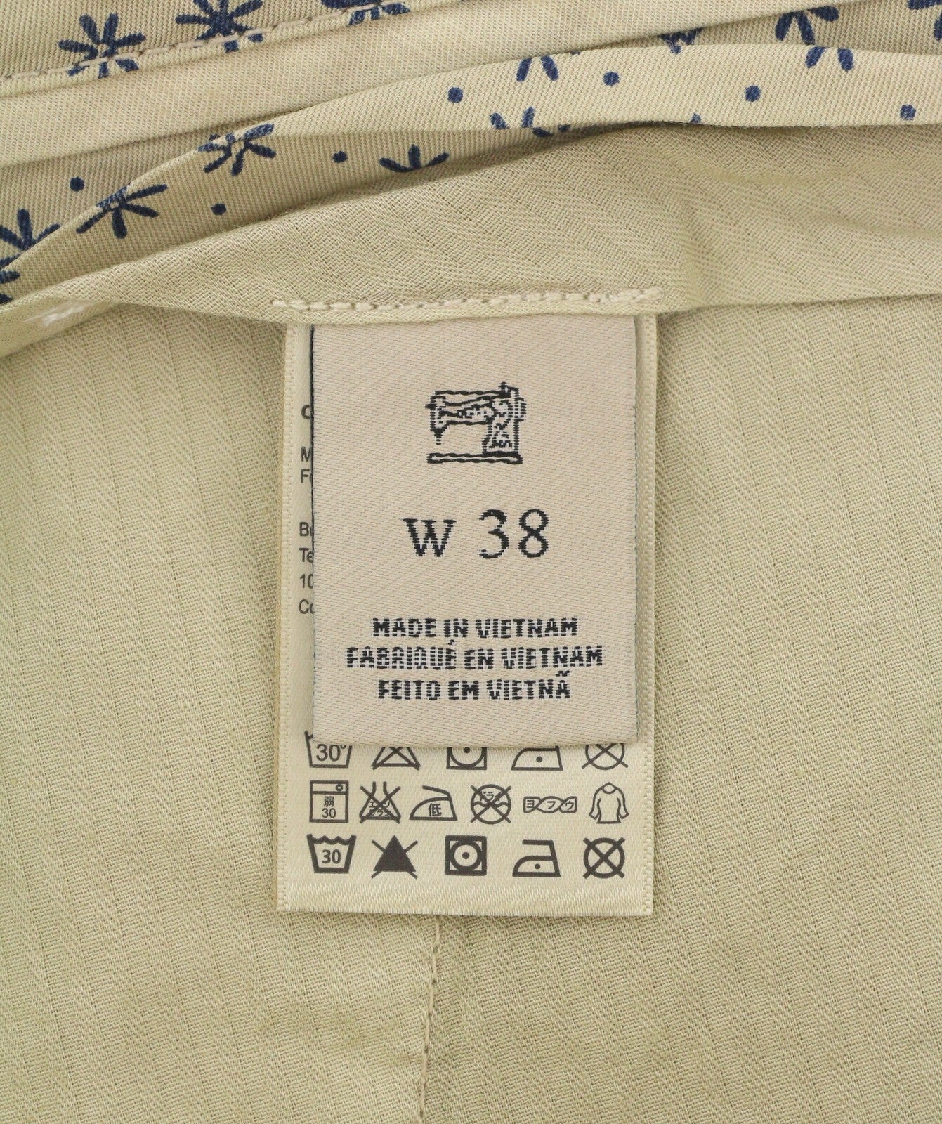 SCOTCH & SODA Men Shorts W38 Beige Garment Dyed Faded Turn Up Chino