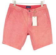 SCOTCH & SODA Men Shorts W32 Pink Garment Dye Faded Zip Fly Chino