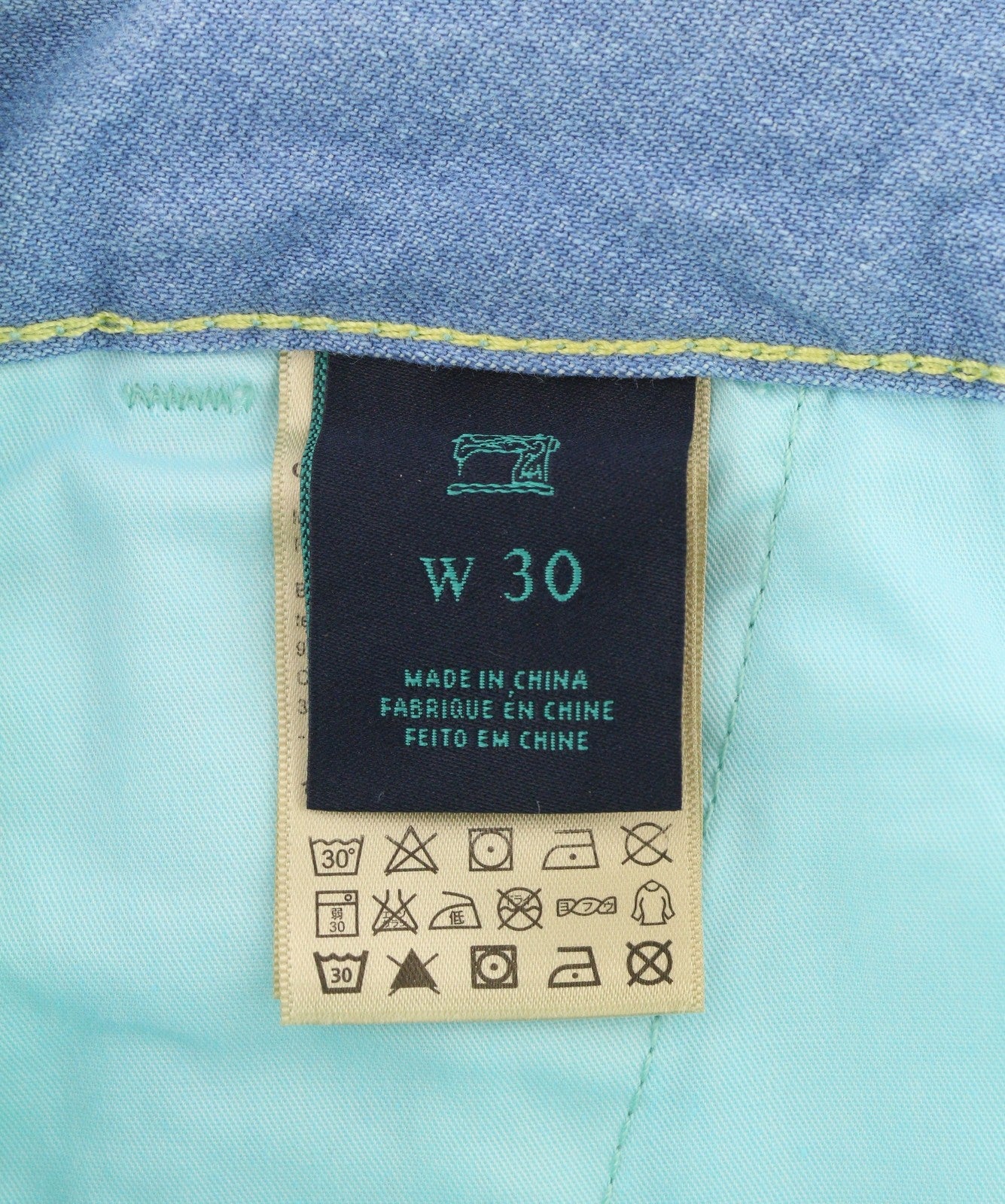 SCOTCH & SODA Men Shorts W30 Blue Embroidered Button Fly Denim