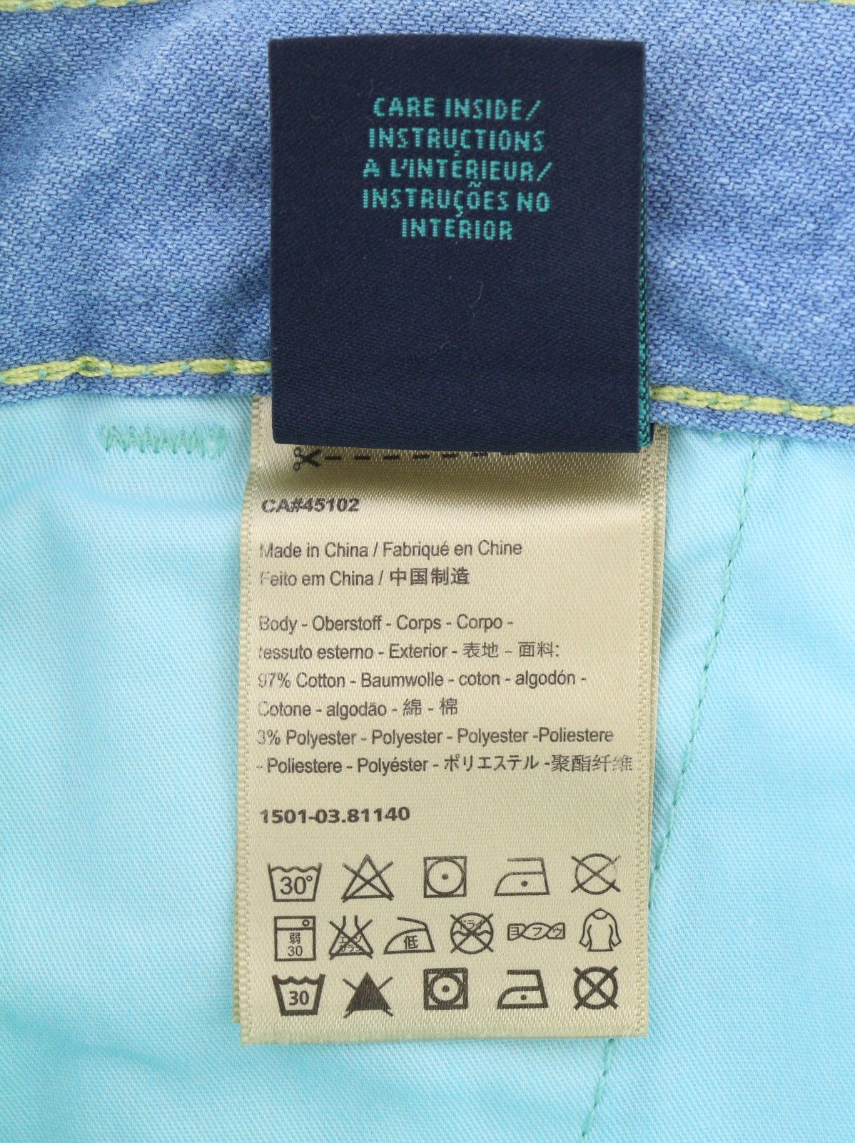 SCOTCH & SODA Men Shorts W30 Blue Embroidered Button Fly Denim