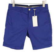 SCOTCH & SODA Men Shorts W29 Blue 5-Pocket Design Zip Fly Chino