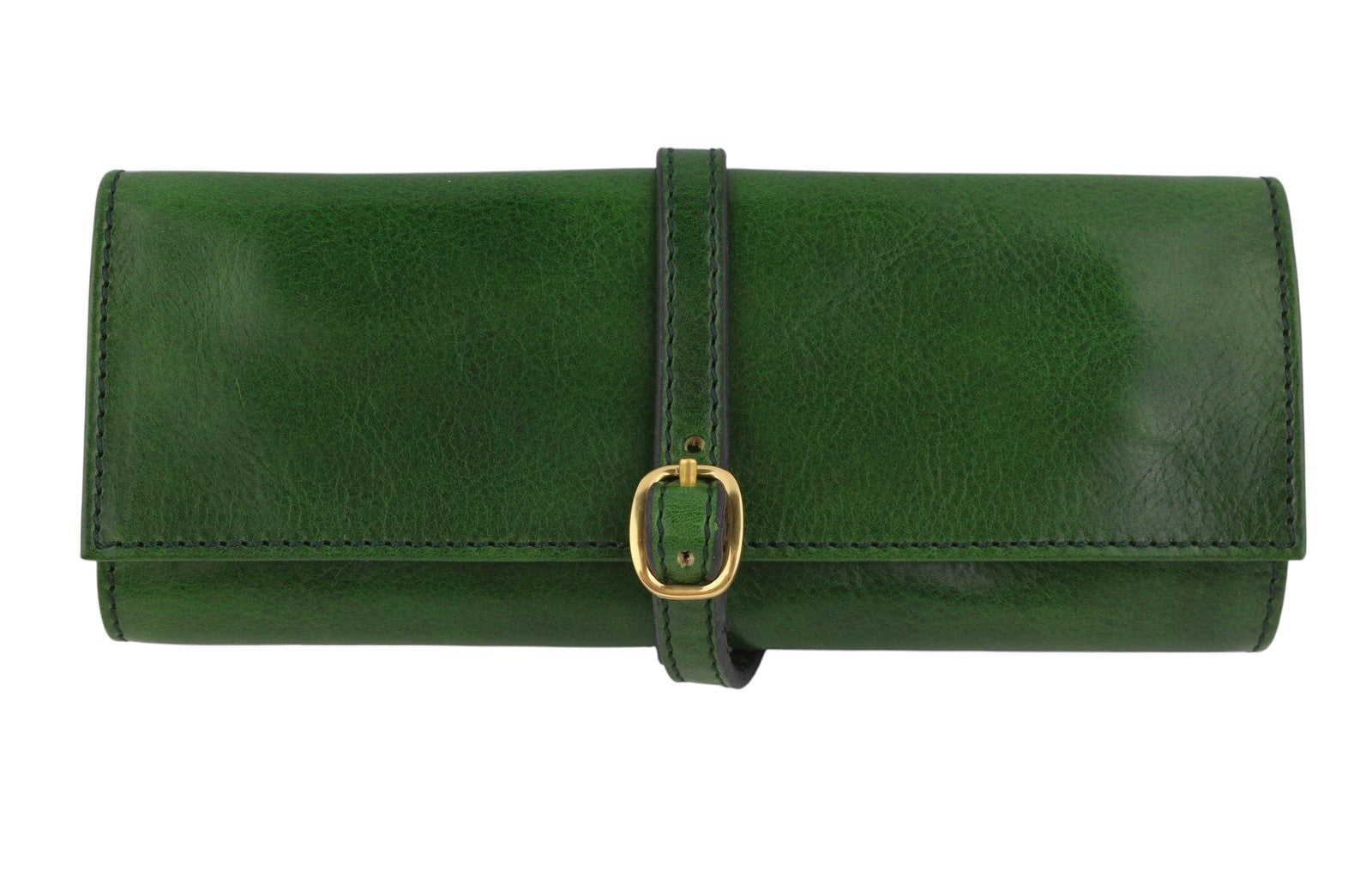 TIME RESISTANCE Madame Bovary Women Jewelry Travel Case Green Vachetta Leather