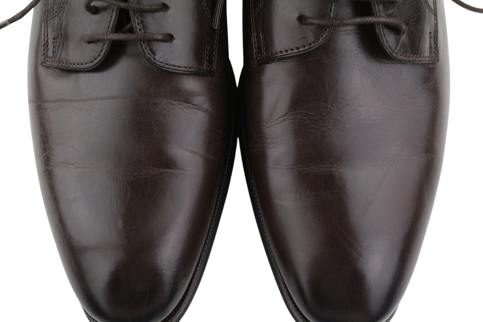SUITSUPPLY FW1000 Men Formal Shoes EU42 Brown Leather Lace Up Square Toe