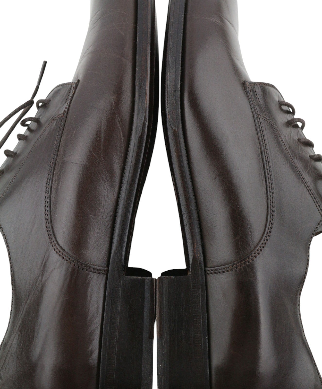 SUITSUPPLY FW1000 Men Formal Shoes EU42 Brown Leather Lace Up Square Toe